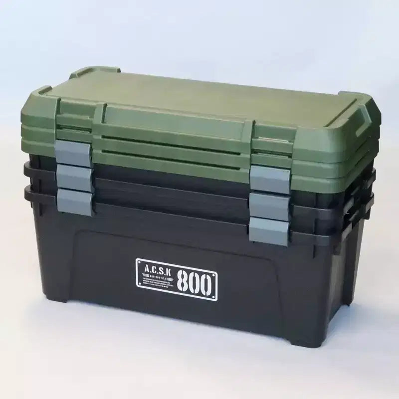 Cesto impilabile multiuso resistente verde nero