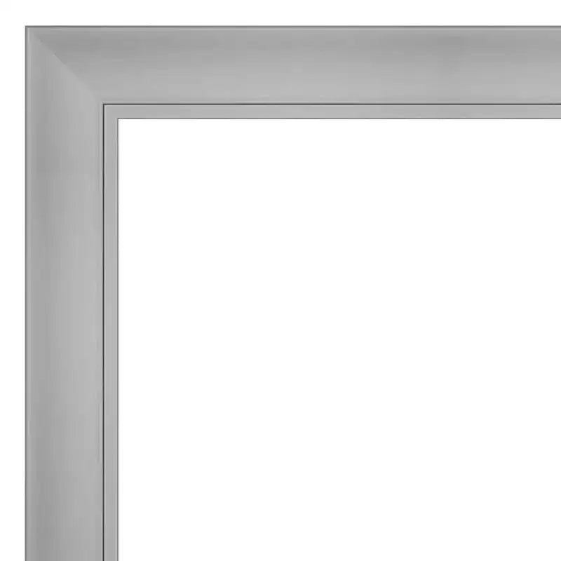 Specchio da parete per bagno Flair non smussato 40" x 28" Nichel lucido - Amanti Art: include l'hardware per il montaggio