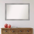 Specchio da parete per bagno Flair non smussato 40" x 28" Nichel lucido - Amanti Art: include l'hardware per il montaggio