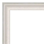 Specchio a figura intera 19" x 53" senza smussatura Trio White Wash Silver da appendere alla porta - Amanti Art: Cornice in polistirene, include hardware per il montaggio