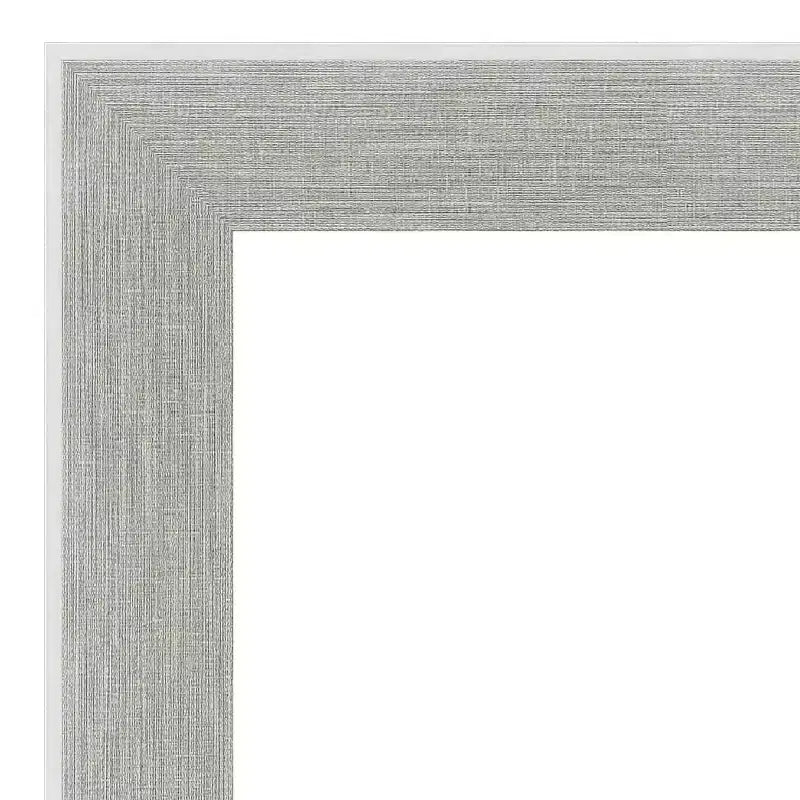 Specchio da parete senza smusso Glam Linen Gray 23" x 29" - Amanti Art
