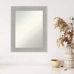 Specchio da parete senza smusso Glam Linen Gray 23" x 29" - Amanti Art