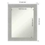 Specchio da parete senza smusso Glam Linen Gray 23" x 29" - Amanti Art