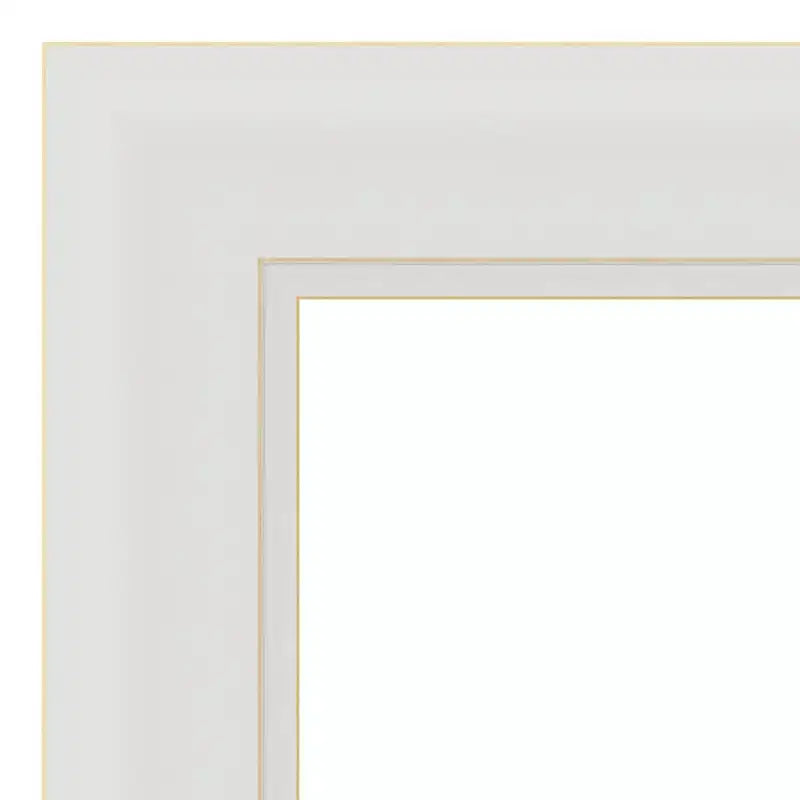 Specchio da parete senza smussatura Flair Soft White stretto 22" x 28" - Amanti Art: rettangolare moderno, include l'hardware di montaggio