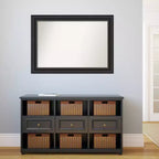 Specchio da parete nero 42" x 30" Non-Beveled Ridge - Amanti Art