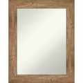 24" x 30" Non-Beveled Owl Brown Wood Wall Mirror - Amanti Art: Modern Rectangular, Includes Mount Hardware