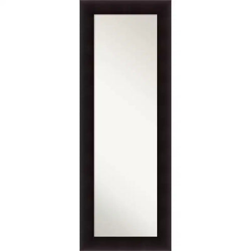 20" x 54" Non-Beveled Portico Espresso Wood on The Door Mirror - Amanti Art: Over Door, Full Body, Long Rectangle Mirror