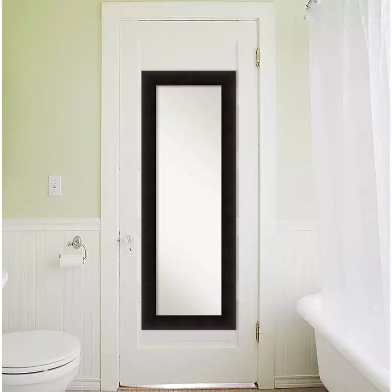 Specchio da porta in legno Espresso Portico Amanti Art 51 cm x 137 cm senza smussatura - Sopraporta, intero, a rettangolo lungo