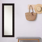 Specchio da porta in legno Espresso Portico Amanti Art 51 cm x 137 cm senza smussatura - Sopraporta, intero, a rettangolo lungo