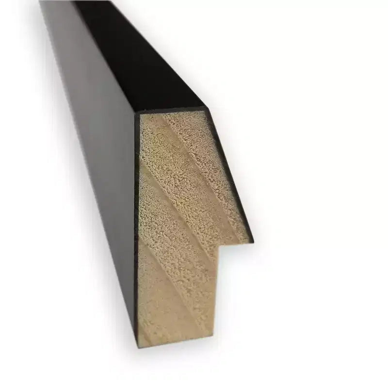 Specchio da parete in legno nero Lucie senza smussature 39" x 28" - Amanti Art
