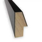 Specchio da parete in legno nero Lucie senza smussature 39" x 28" - Amanti Art