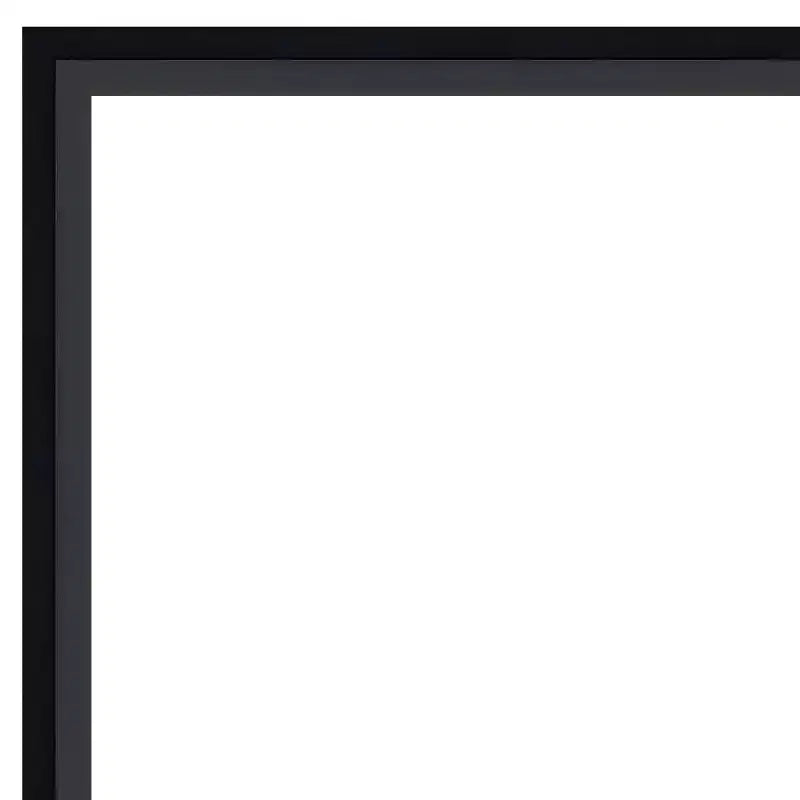 Specchio da parete in legno nero Lucie senza smussature 39" x 28" - Amanti Art