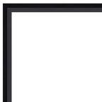 Specchio da parete in legno nero Lucie senza smussature 39" x 28" - Amanti Art