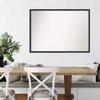 Specchio da parete in legno nero Lucie senza smussature 39" x 28" - Amanti Art