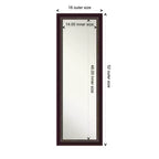Specchio da porta 45,7 x 132 cm Signore Bronze non smussato in legno – Amanti Art: Da appendere alla porta, da parete