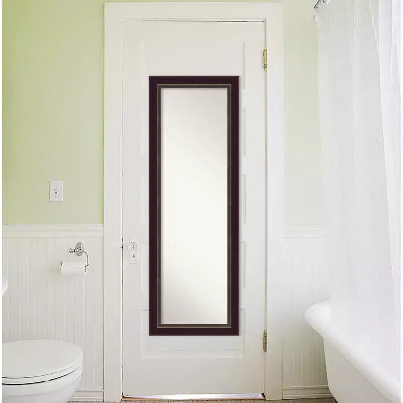 Specchio da porta 45,7 x 132 cm Signore Bronze non smussato in legno – Amanti Art: Da appendere alla porta, da parete