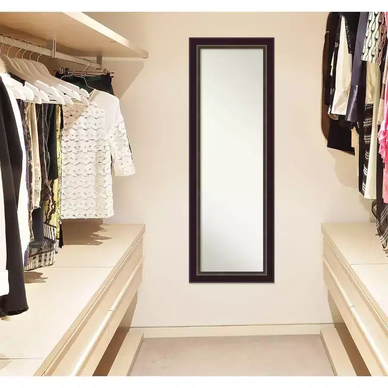 Specchio da porta 45,7 x 132 cm Signore Bronze non smussato in legno – Amanti Art: Da appendere alla porta, da parete