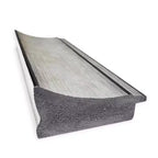 Specchio da appoggio Flair non smussato 28" x 64" in patina d'argento - Amanti Art