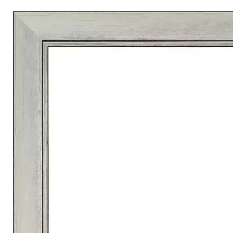 Specchio da appoggio Flair non smussato 28" x 64" in patina d'argento - Amanti Art