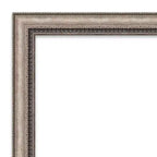 Specchio da parete Lyla Ornate Silver non smussato da 42" x 31" - Amanti Art: Grande rettangolare, decorativo, cornice in polistirolo