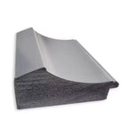 Specchio da parete per bagno Amanti Art con cornice a punta da 81 cm x 81 cm, non smussata, nichel lucido: moderno, quadrato, per mobile lavabo, include ferramenta per il montaggio