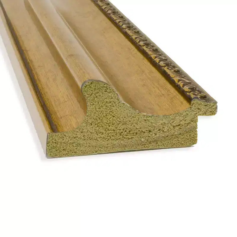 Specchio da parete 34" x 28" senza smussatura dorato per salotto - Amanti Art: Stile moderno, cornice in polistirolo, include ferramenta di montaggio