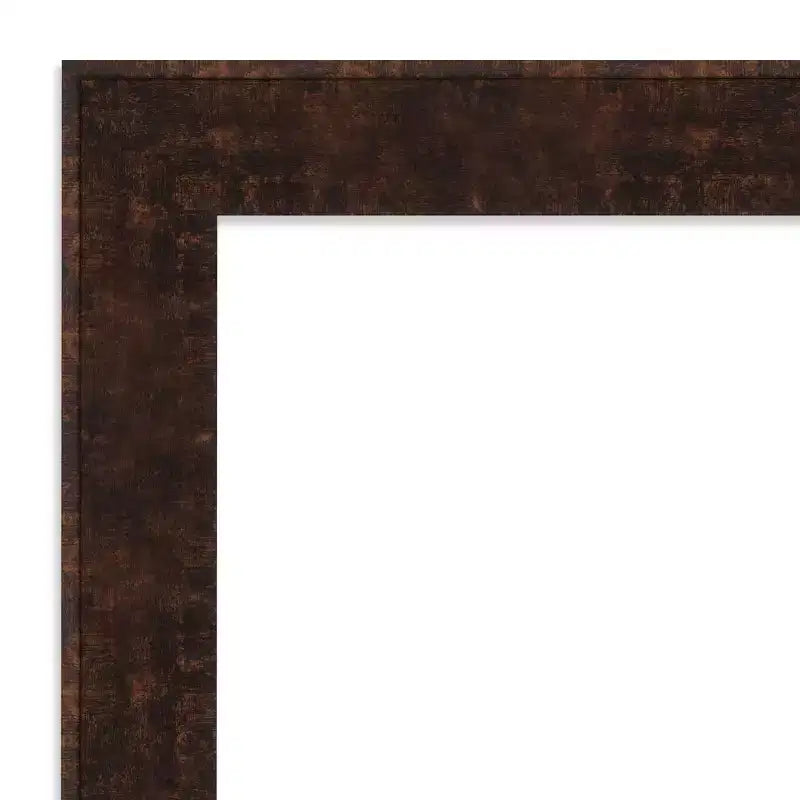 Specchio da parete per bagno stretto Amanti Art William Mottled Bronze senza smussatura 30" x 30": design quadrato moderno, cornice in polistirene