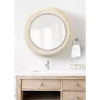 Specchio da parete rotondo Jonesport 26"x26" naturale