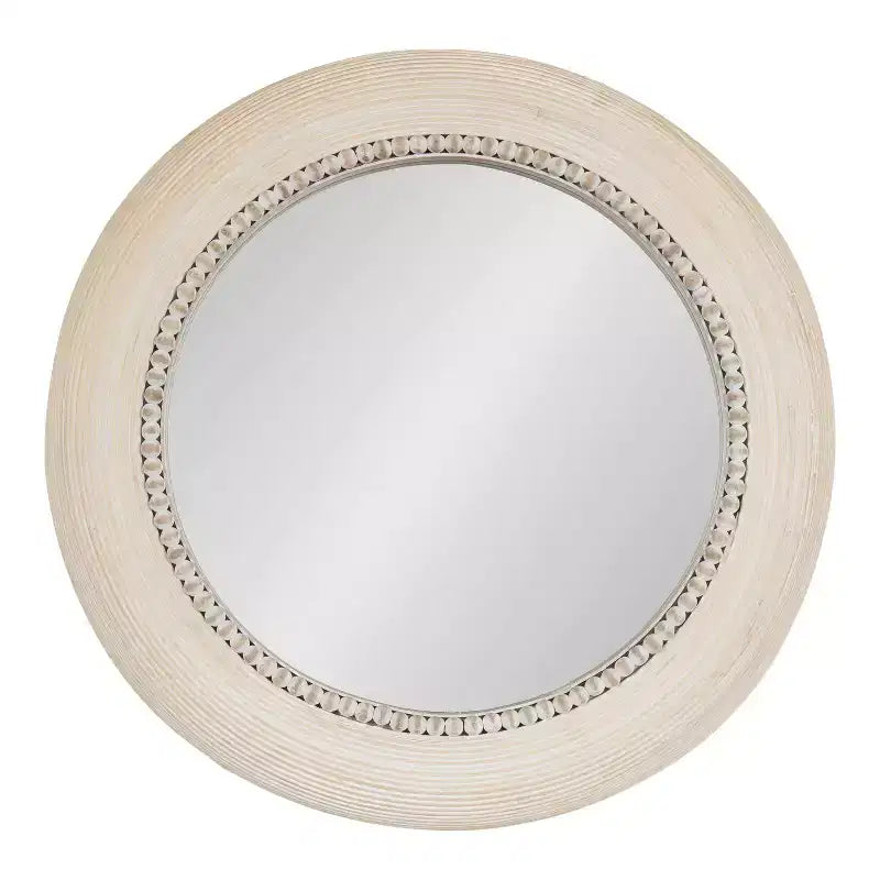 Specchio da parete rotondo Jonesport 26"x26" naturale
