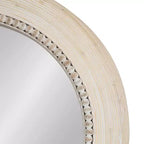 Specchio da parete rotondo Jonesport 26"x26" naturale