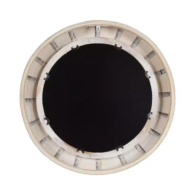 Specchio da parete rotondo Jonesport 26"x26" naturale