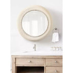 Specchio da parete rotondo Jonesport 26"x26" naturale