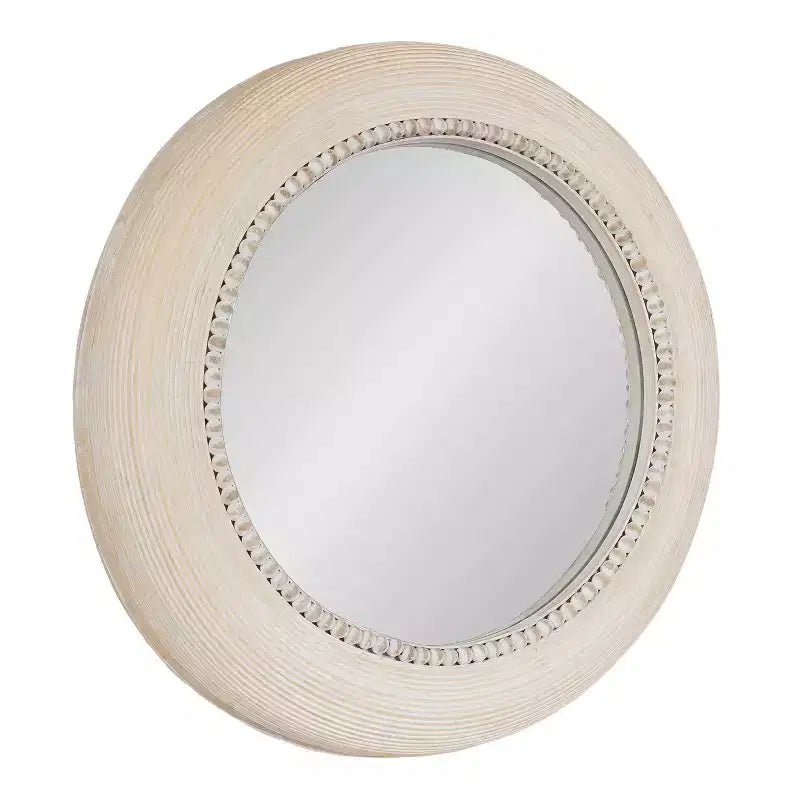 Specchio da parete rotondo Jonesport 26"x26" naturale