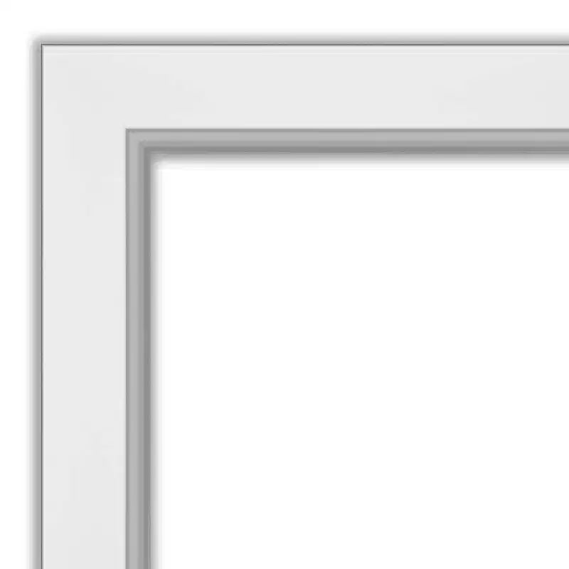 Specchio da parete per bagno Amanti Art con cornice in EVA, non smussato, 24" x 30", bianco: rettangolare, cornice in polistirene, montato a parete