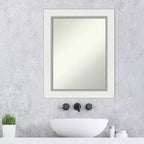 Specchio da parete per bagno Amanti Art con cornice in EVA, non smussato, 24" x 30", bianco: rettangolare, cornice in polistirene, montato a parete