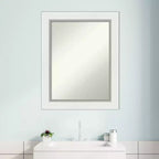 Specchio da parete per bagno Amanti Art con cornice in EVA, non smussato, 24" x 30", bianco: rettangolare, cornice in polistirene, montato a parete