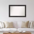 Specchio da parete rustico in assi color espresso senza smussature 42" x 30" - Amanti Art