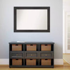 Specchio da parete rustico in assi color espresso senza smussature 42" x 30" - Amanti Art