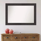 Specchio da parete rustico in assi color espresso senza smussature 42" x 30" - Amanti Art