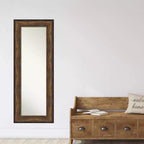 Specchio da Porta a Figura Intera in Bronzo Non Smussato per Sala da Ballo 22" x 56" - Amanti Art: Hardware per Appendere Incluso