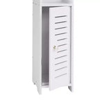 Mobiletto angolare per bagno, armadietto angolare impermeabile con portarotolo di carta igienica, organizer stretto per piccoli spazi, bianco