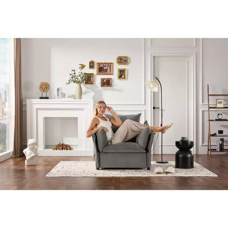 Chenille Oversized Chair: Modern, Stylish, and Comfy