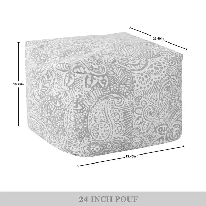 Pouf in velluto da 24 pollici