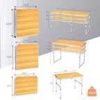 Tavolo pieghevole da esterno rettangolare marrone in alluminio, 120 cm