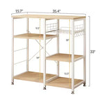 Scaffale da cucina a 3 livelli per microonde con ripiano per fornetto