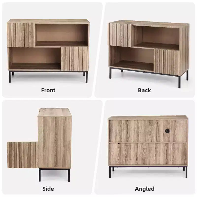Credenza con ripiano espositivo, Mobile credenza a buffet, Tavolino consolle d'accento per divano