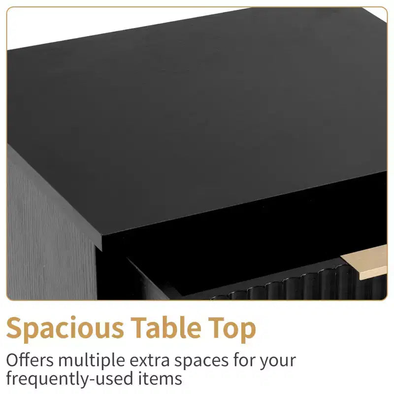 Cassettiera Karl Home a 6 cassetti in MDF nero larghezza 72 cm