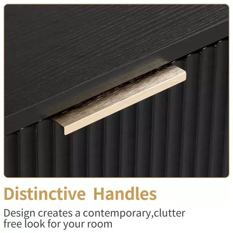 Cassettiera Karl Home a 6 cassetti in MDF nero larghezza 72 cm