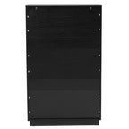 Cassettiera Karl Home a 6 cassetti in MDF nero larghezza 72 cm