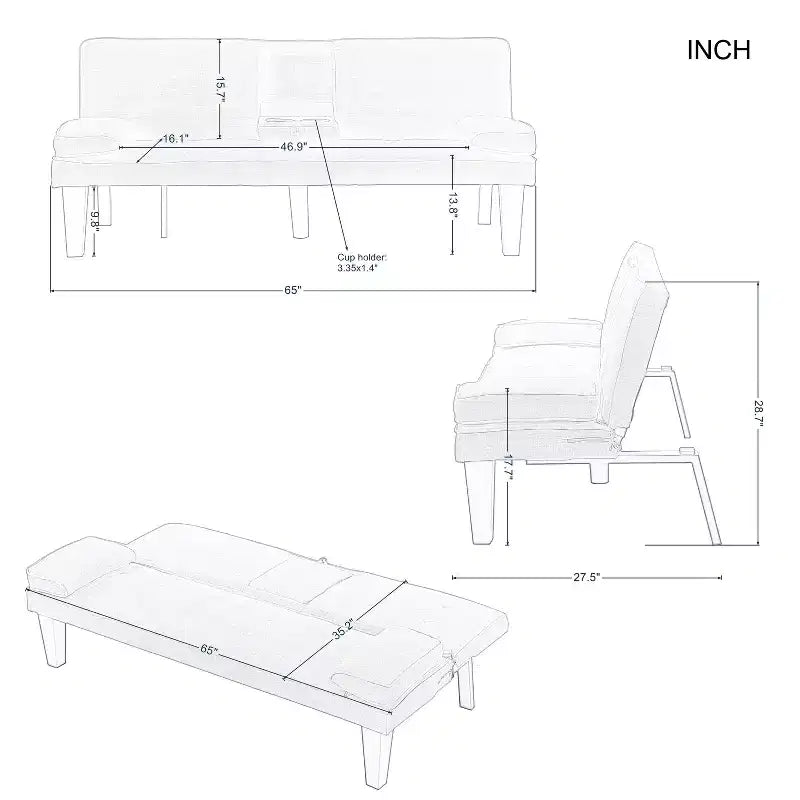 Divano letto con design moderno MAYEERTY per soggiorno